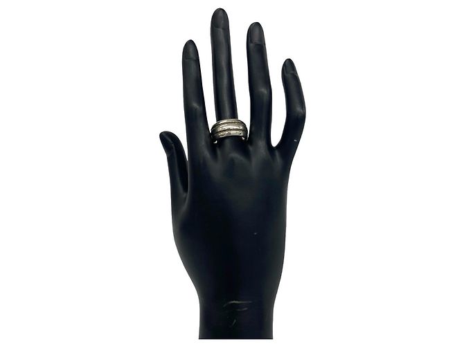Tiffany & Co Tiffany Vintage Grooved Double Line Ring Silber - Ansicht 2