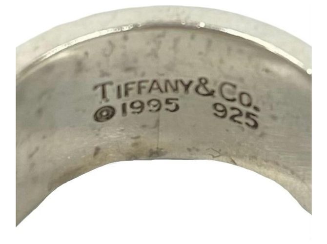 Tiffany & Co Tiffany Vintage Grooved Double Line Ring Silber - Ansicht 3