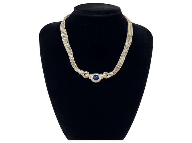 Tiffany & Co Collana a più fili Tiffany D'oro Giallo Blu navy - vista 2
