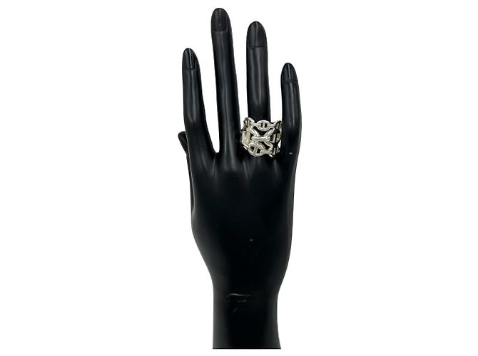 Ring Hermès Anillo Hermes Enchainée GM Plata - vista 2