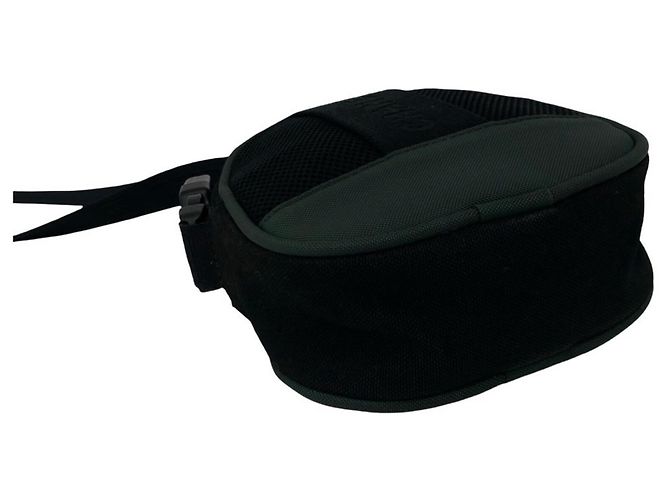 Borsa a tracolla Chanel Coco Mark Logo in tela e mesh Nero Verde - vista 7