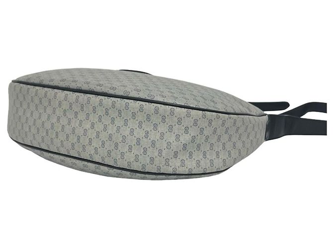 GUCCI Vintage Leder-Schultertasche Marineblau - Ansicht 8