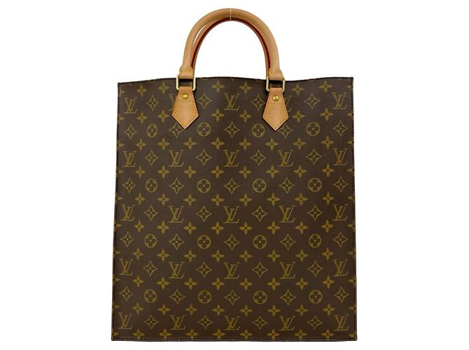 Louis Vuitton Sac Plat Monogram Tote Bag Marrone - vista 3