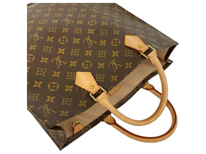 Louis Vuitton Sac Plat Monogram Tote Bag Marrone - vista 4