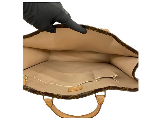 Louis Vuitton Sac Plat Monogram Tote Bag Marrone - vista 9