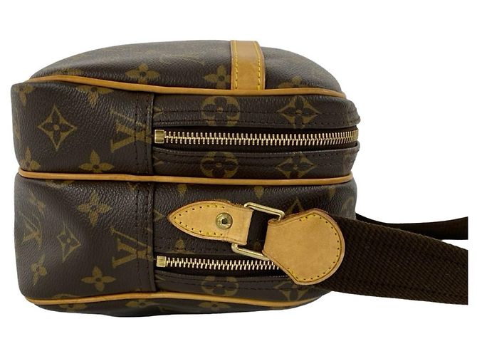 Borsa a tracolla Louis Vuitton Reporter PM Monogram Logo Pattern in pelle Marrone - vista 6