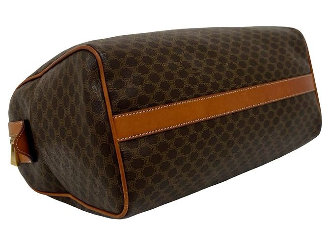 Céline Celine Vintage Macadam Blazon Pattern Handtasche Braun - Ansicht 7