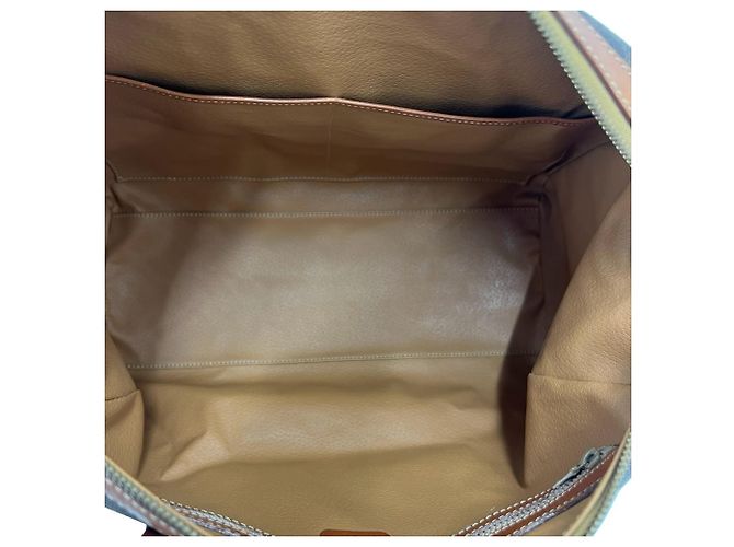 Céline Celine Vintage Macadam Blazon Pattern Handtasche Braun - Ansicht 9