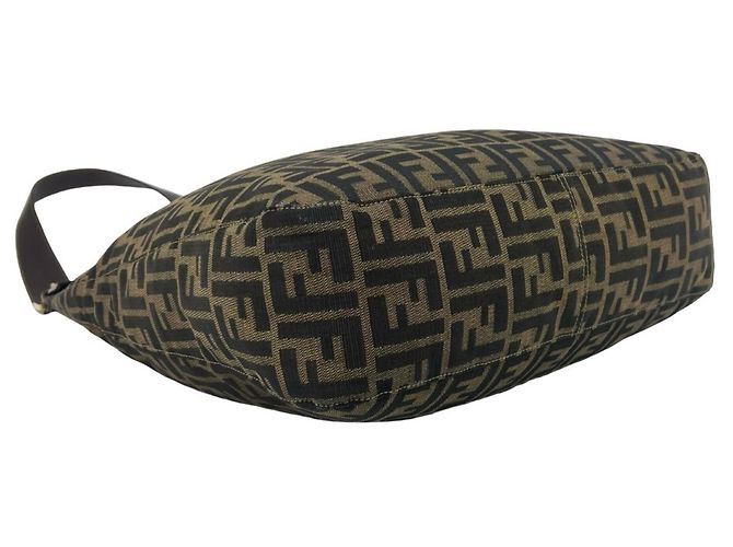 Bolso de hombro Fendi Vintage estampado Zucca logo FF Castaño - vista 5