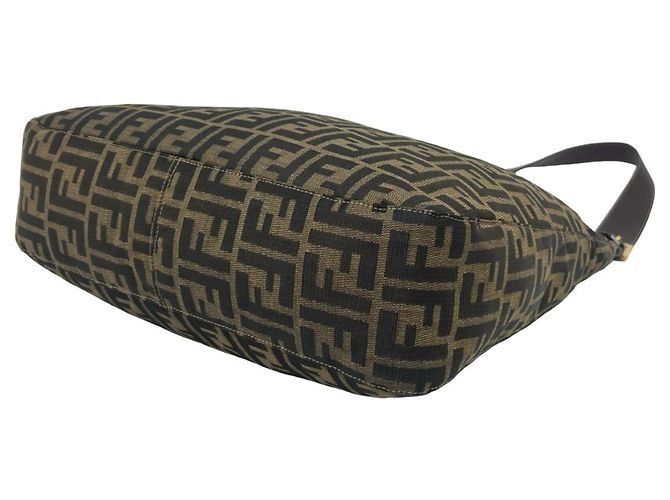 Bolso de hombro Fendi Vintage estampado Zucca logo FF Castaño - vista 6