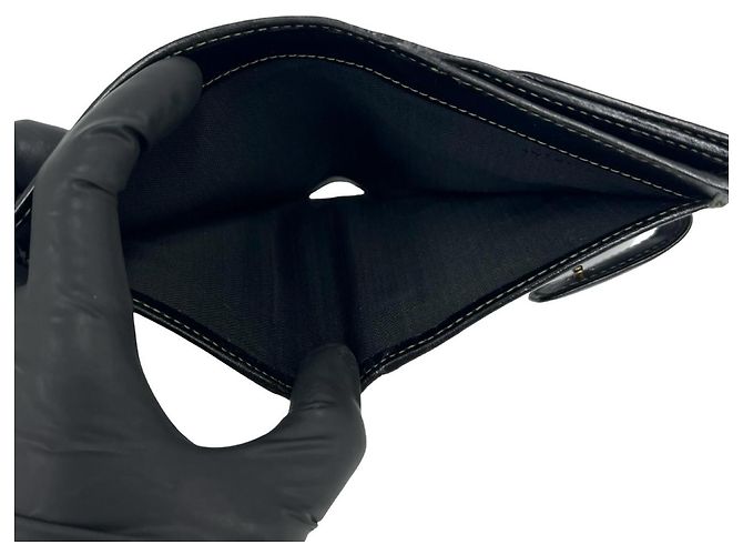 Fendi Pequin FF Logo Canvas Leather Bi-fold Geldbörse Schwarz Khaki - Ansicht 8