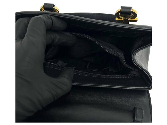 Borsa in pelle Gancini Salvatore Ferragamo Nero - vista 10