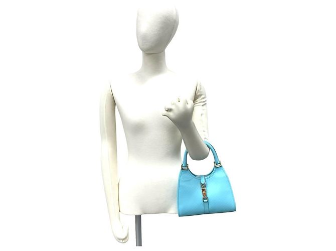 Gucci Jackie Lederhandtasche/Mini Tote Bag Blau - Ansicht 2