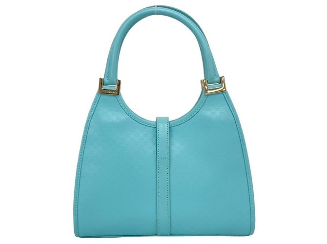 Gucci Jackie Lederhandtasche/Mini Tote Bag Blau - Ansicht 3