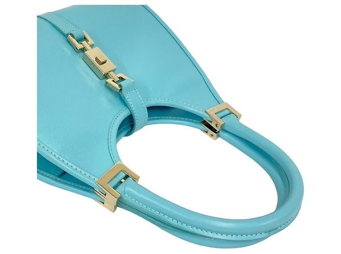 Gucci Jackie Lederhandtasche/Mini Tote Bag Blau - Ansicht 4