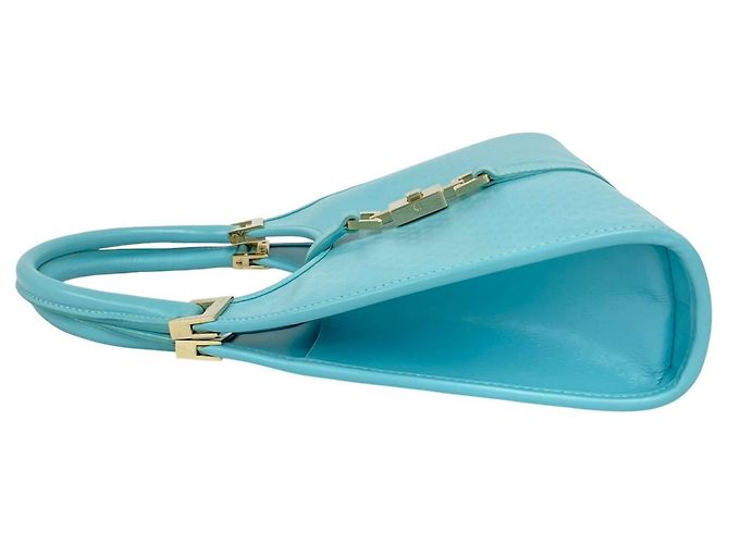 Gucci Jackie Lederhandtasche/Mini Tote Bag Blau - Ansicht 5