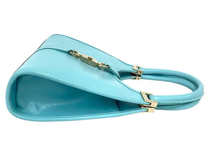 Gucci Jackie Lederhandtasche/Mini Tote Bag Blau - Ansicht 6