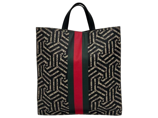 Borsa a spalla Gucci GG Kaleido Sherry Line Nero Rosso Verde - vista 3