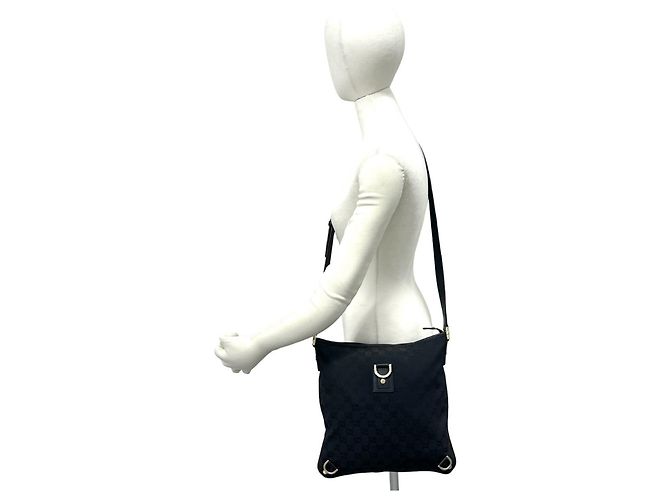 Borsa a tracolla Gucci Abbey con motivo logo GG Nero - vista 2