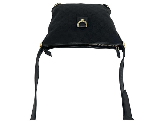 Borsa a tracolla Gucci Abbey con motivo logo GG Nero - vista 4