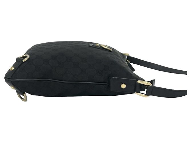 Borsa a tracolla Gucci Abbey con motivo logo GG Nero - vista 6