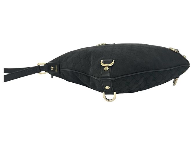 Borsa a tracolla Gucci Abbey con motivo logo GG Nero - vista 7