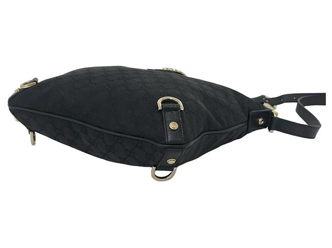 Borsa a tracolla Gucci Abbey con motivo logo GG Nero - vista 8