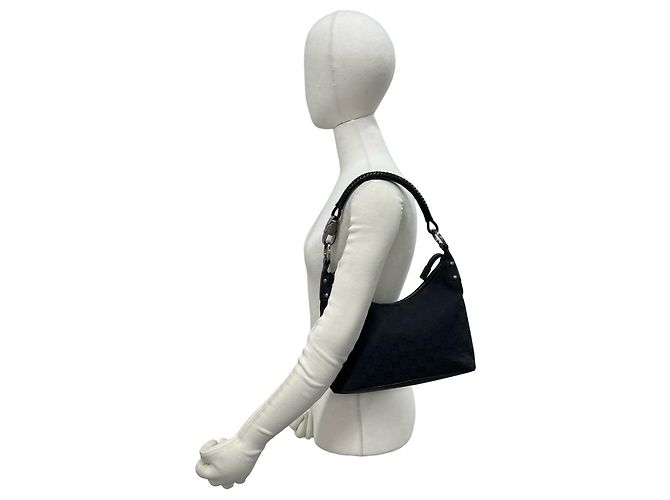 Mini borsa Gucci con motivo GG Nero - vista 2