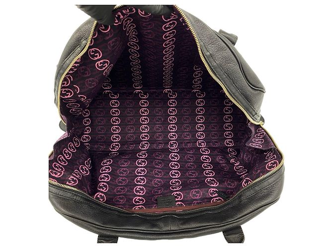GUCCI Princy Sherry Line Leder Boston Bag Schwarz Rot Grün - Ansicht 9