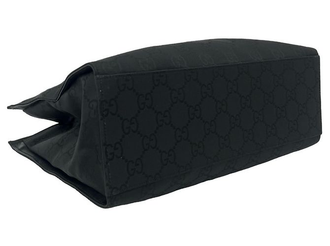 Bolso de mano Gucci Bamboo Line en lona con estampado GG Logo Negro - vista 7