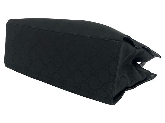 Bolso de mano Gucci Bamboo Line en lona con estampado GG Logo Negro - vista 8