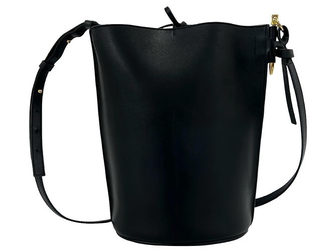 Borsa a tracolla in pelle Loewe Gate Bucket Anagram Nero - vista 3