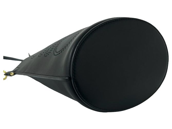 Borsa a tracolla in pelle Loewe Gate Bucket Anagram Nero - vista 7