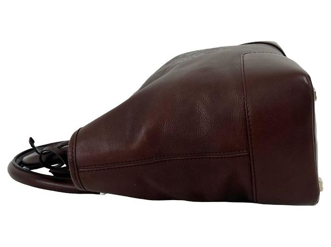 Loewe Fusta Anagram Logo Pattern Lederhandtasche Braun - Ansicht 5