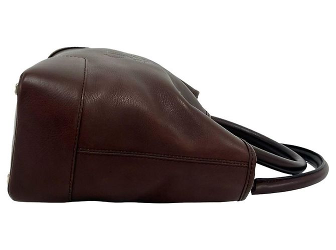 Loewe Fusta Anagram Logo Pattern Lederhandtasche Braun - Ansicht 6