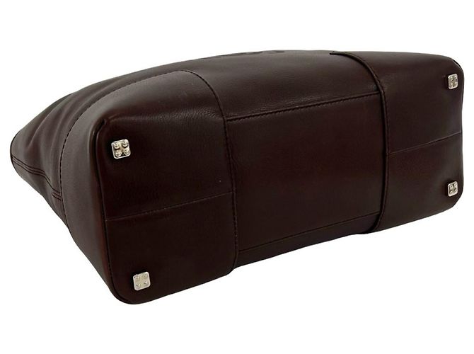 Loewe Fusta Anagram Logo Pattern Lederhandtasche Braun - Ansicht 7