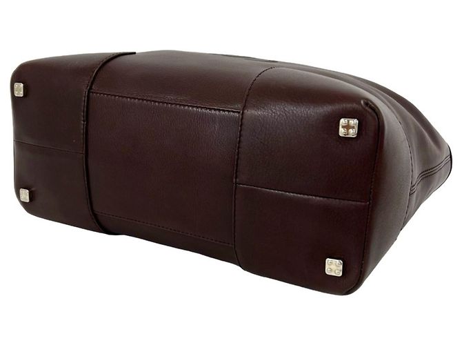 Loewe Fusta Anagram Logo Pattern Lederhandtasche Braun - Ansicht 8