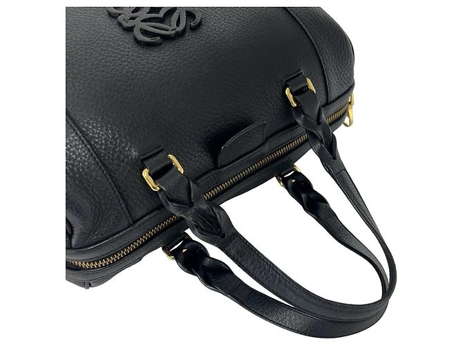 LOEWE Vintage Anagram Logo Leder 2-Way Handtasche Schwarz - Ansicht 4