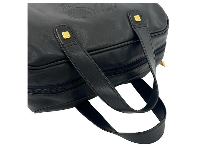Loewe Vintage Amazona 28 Anagram Lederhandtasche Schwarz - Ansicht 4