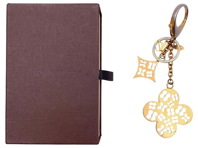 Louis Vuitton Portachiavi e charm per borsa Fleur de Monogram in metallo dorato D'oro - vista 2