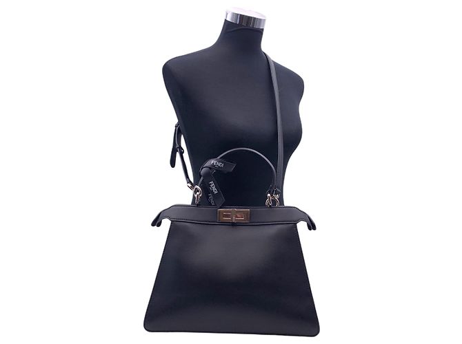 Fendi Borsa Medium Top Handle Peekaboo ISeeU Nera by Marc Jacobs Nero - vista 2