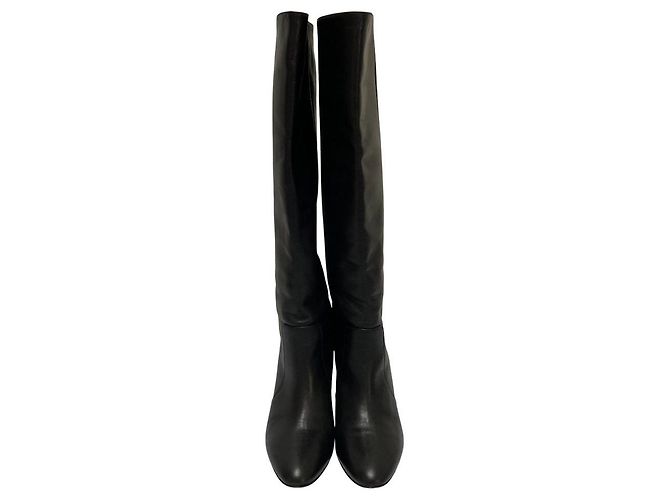 Autre Marque Des Pres Lederstiefel Schwarz - Ansicht 2