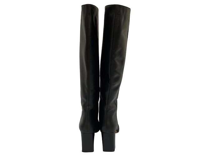Autre Marque Des Pres Lederstiefel Schwarz - Ansicht 4