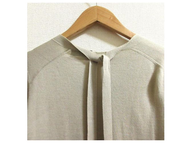 Autre Marque Top in maglia in misto cashmere e seta Drawer Beige - vista 7