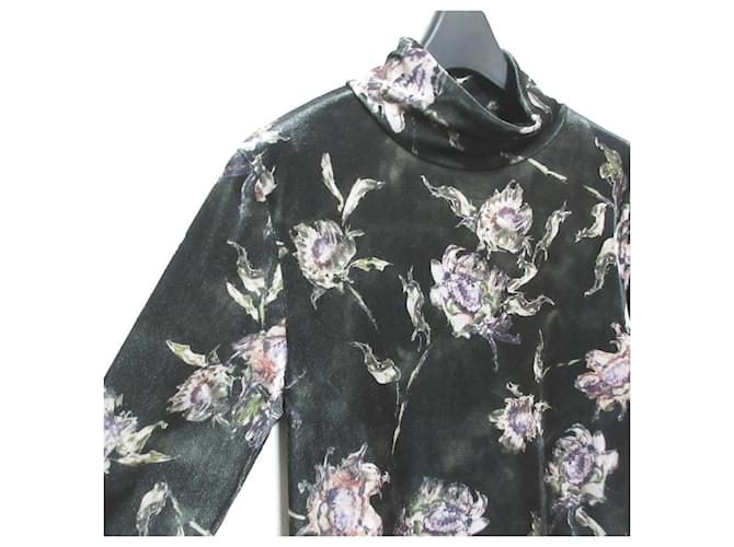 Autre Marque Top AMERI DRY FLOWER VELOUR Verde Verde escuro - vista 3