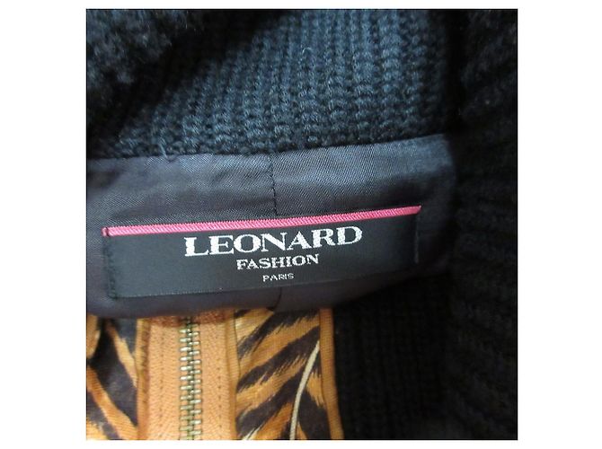 Autre Marque Chaqueta LEONARD de lana y seda con estampado de leopardo Castaño Negro - vista 5