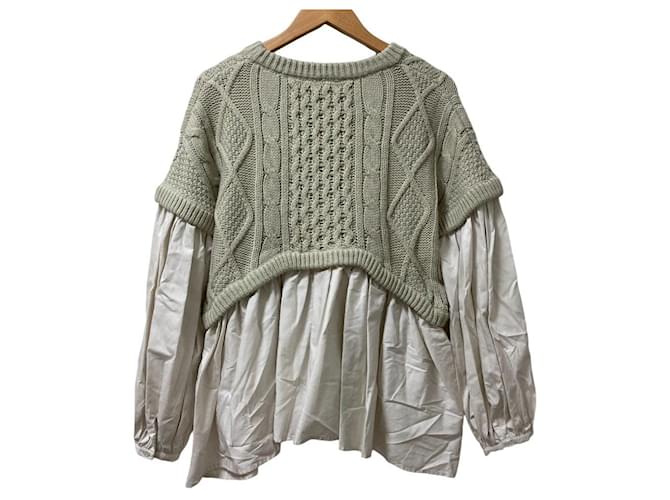 Autre Marque REKISAMI Strick-Docking-Hemd-Pullover Braun - Ansicht 2