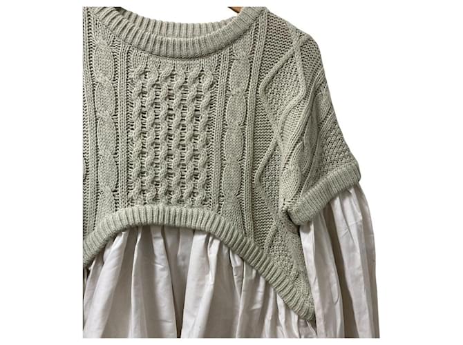 Autre Marque REKISAMI Strick-Docking-Hemd-Pullover Braun - Ansicht 3