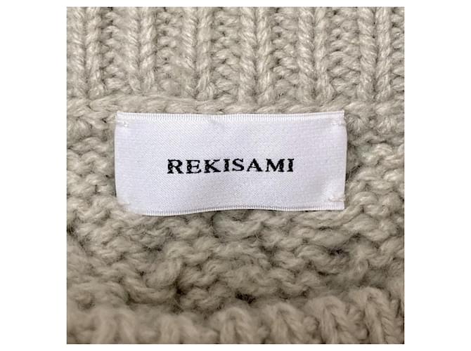 Autre Marque REKISAMI Strick-Docking-Hemd-Pullover Braun - Ansicht 5