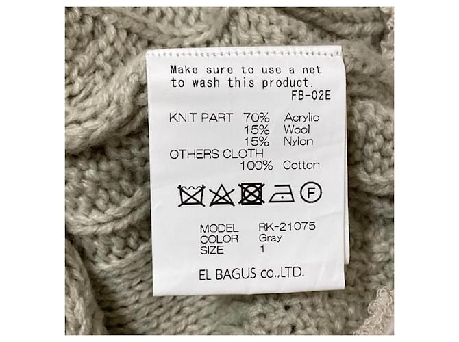 Autre Marque REKISAMI Strick-Docking-Hemd-Pullover Braun - Ansicht 6